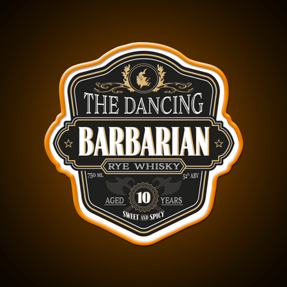 The Dancing Barbarian Rye Whisky Drink Bar Led Neon Sign Rgb Color - Shineneon