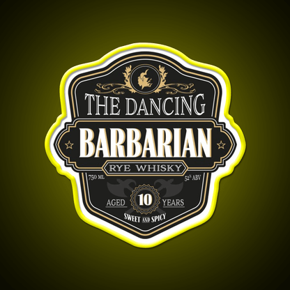 The Dancing Barbarian Rye Whisky Drink Bar Led Neon Sign Rgb Color - Shineneon