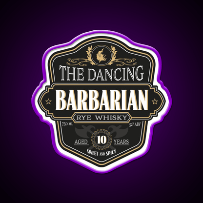 The Dancing Barbarian Rye Whisky Drink Bar Led Neon Sign Rgb Color - Shineneon