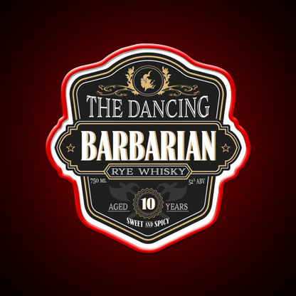 The Dancing Barbarian Rye Whisky Drink Bar Led Neon Sign Rgb Color - Shineneon