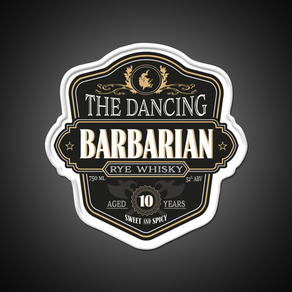 The Dancing Barbarian Rye Whisky Drink Bar Led Neon Sign Rgb Color