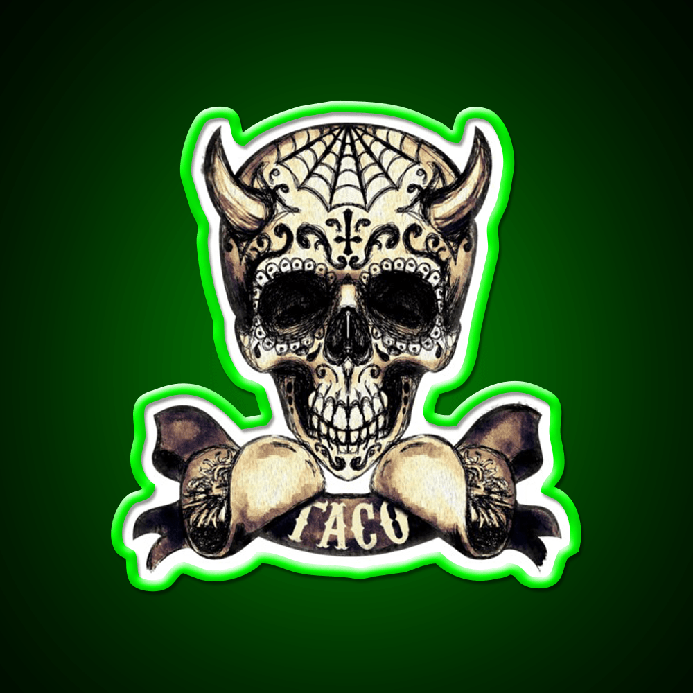 The Devils Taco Led Neon Sign Mexican Food Sign Rgb Color - Shineneon