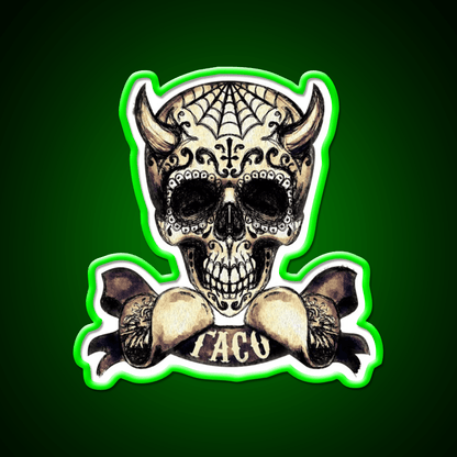 The Devils Taco Led Neon Sign Mexican Food Sign Rgb Color - Shineneon