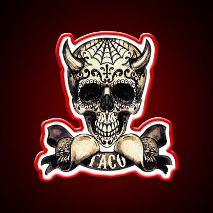 The Devils Taco Led Neon Sign Mexican Food Sign Rgb Color - Shineneon