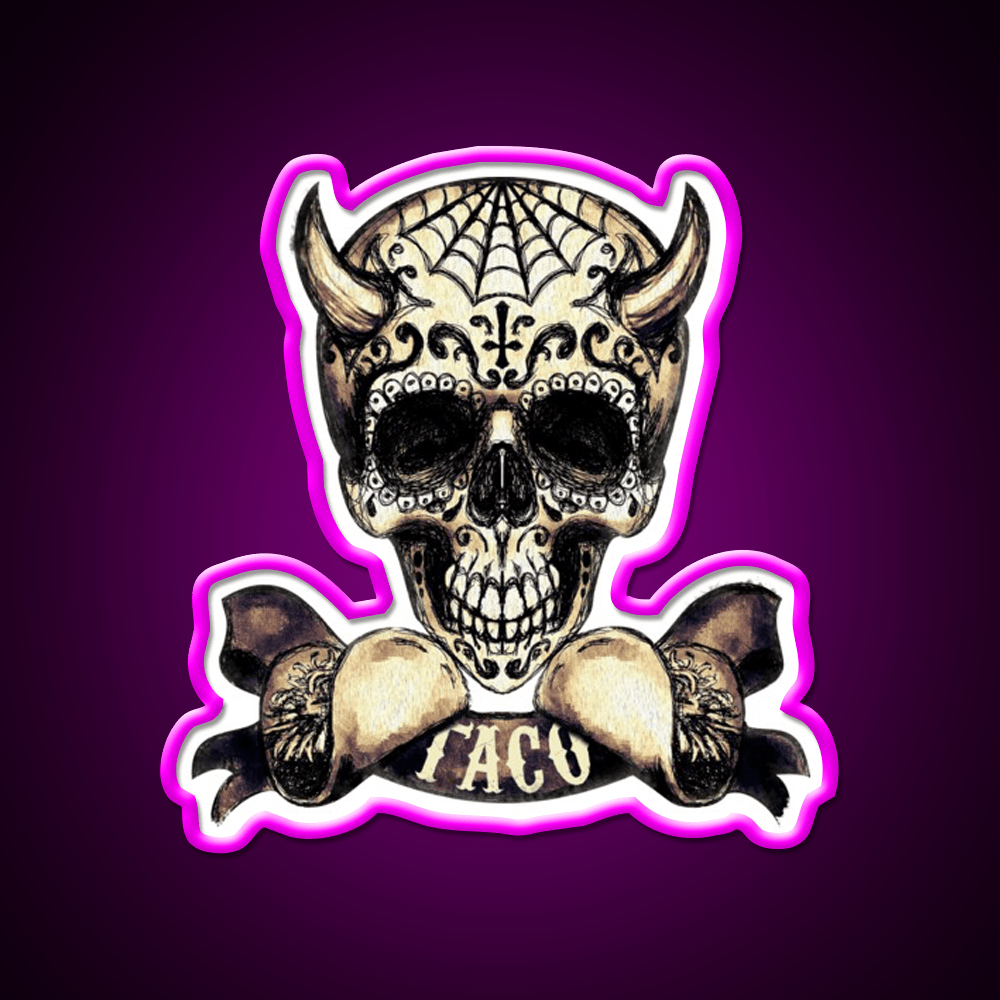 The Devils Taco Led Neon Sign Mexican Food Sign Rgb Color - Shineneon