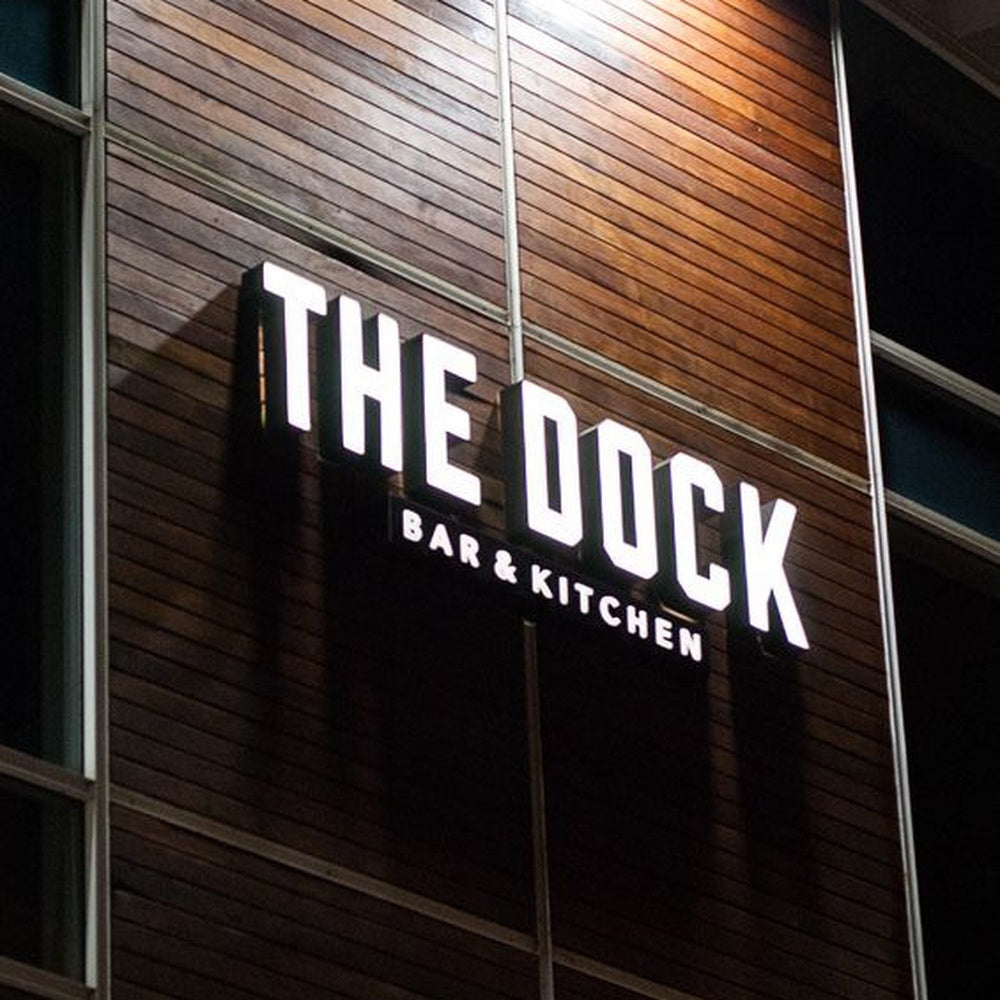 The Dock Bar Kitchen 3D Frontlit Channel Letters Led Light Sign