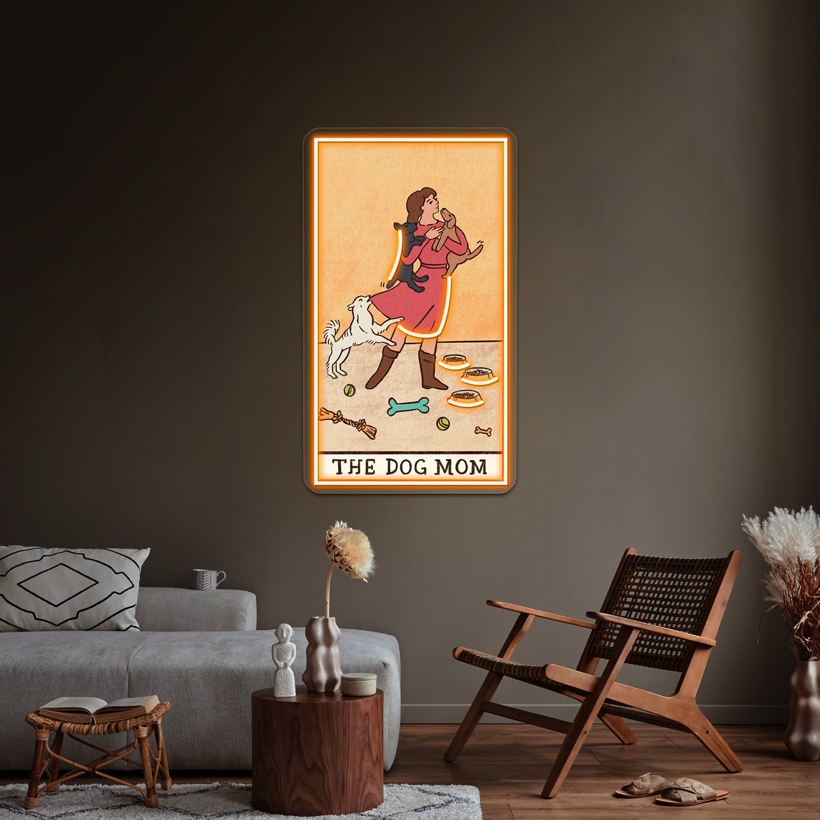 The Dog Mom Tarot Card Neon Sign Artwork For Wedding Signs | Shineneon