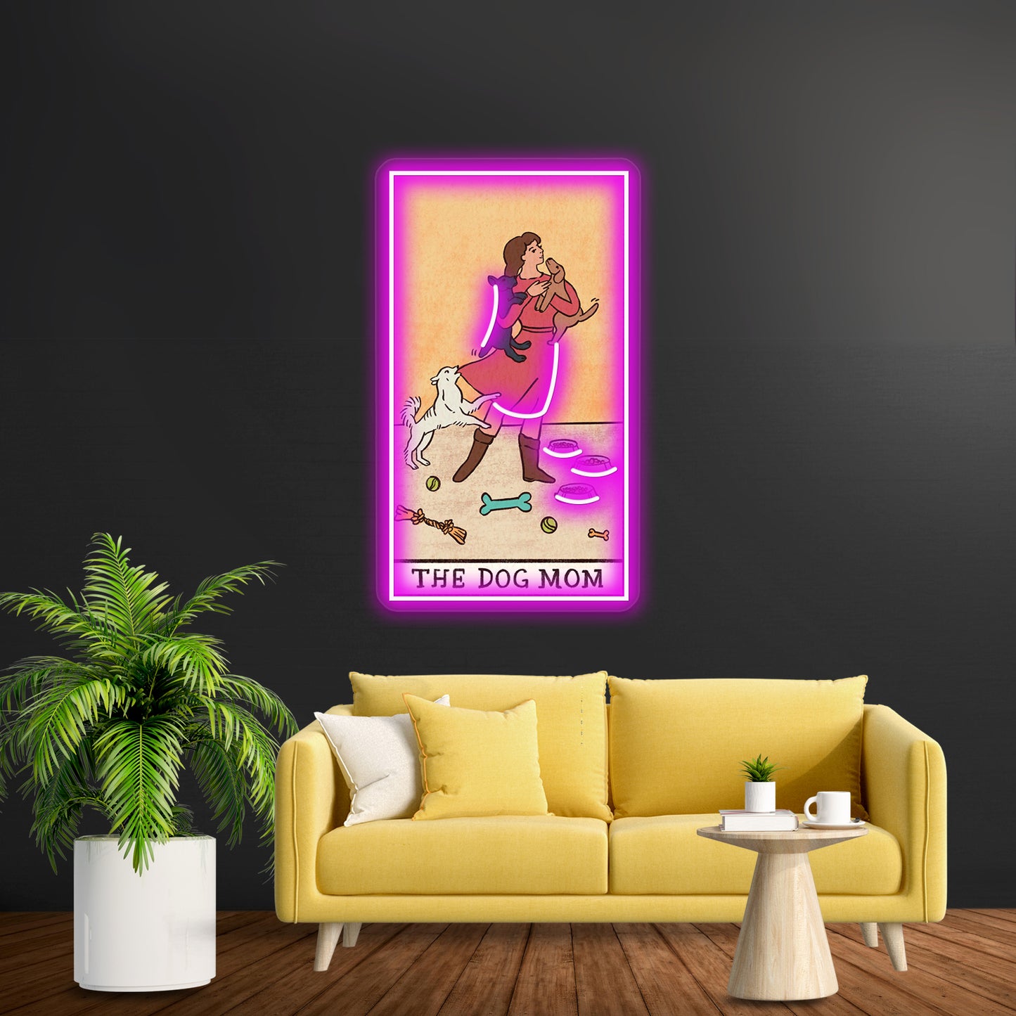 The Dog Mom Tarot Card Neon Sign Artwork For Wedding Signs