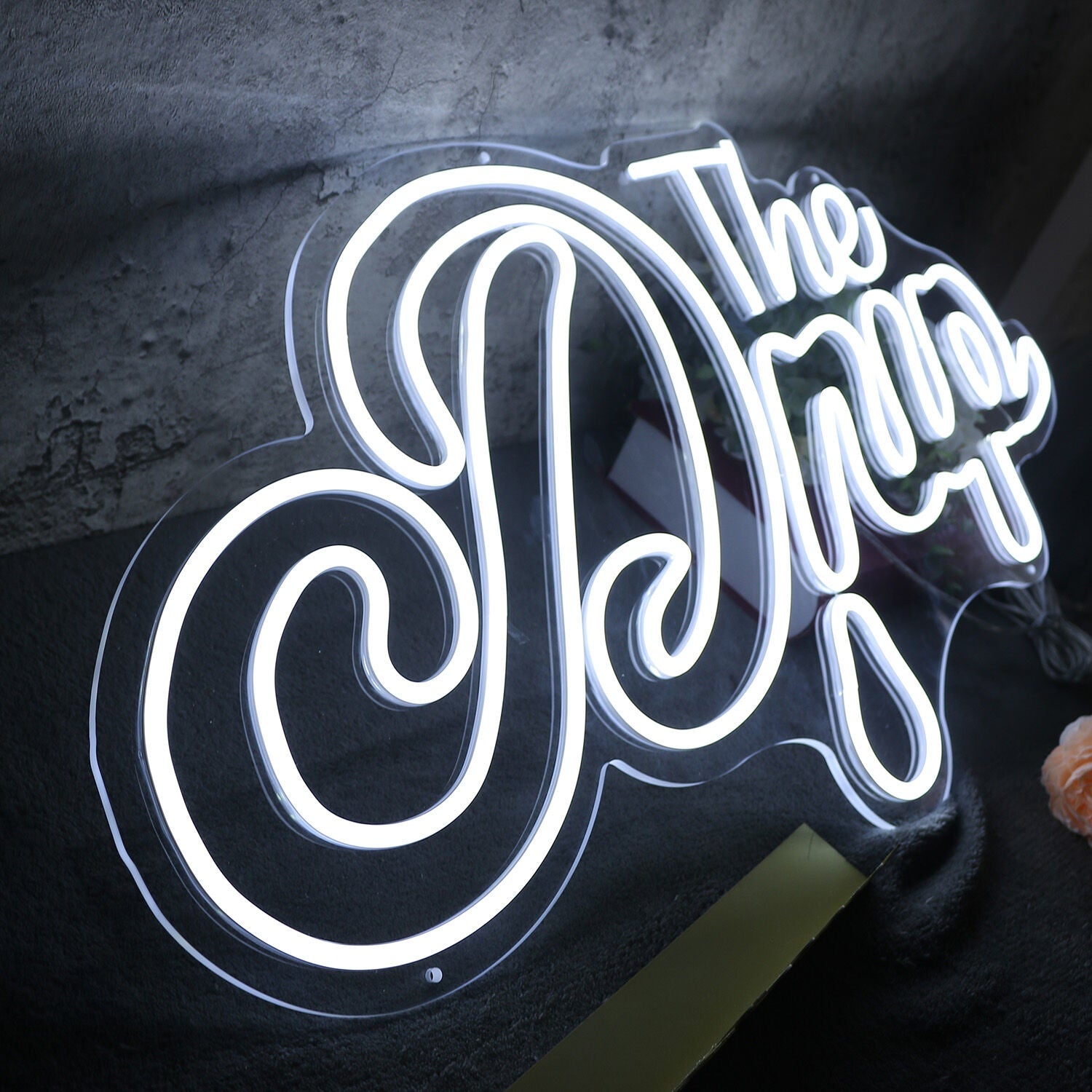 The Drip White Custom Led Neon Sign For Fun And Stylish Spaces - Shineneon