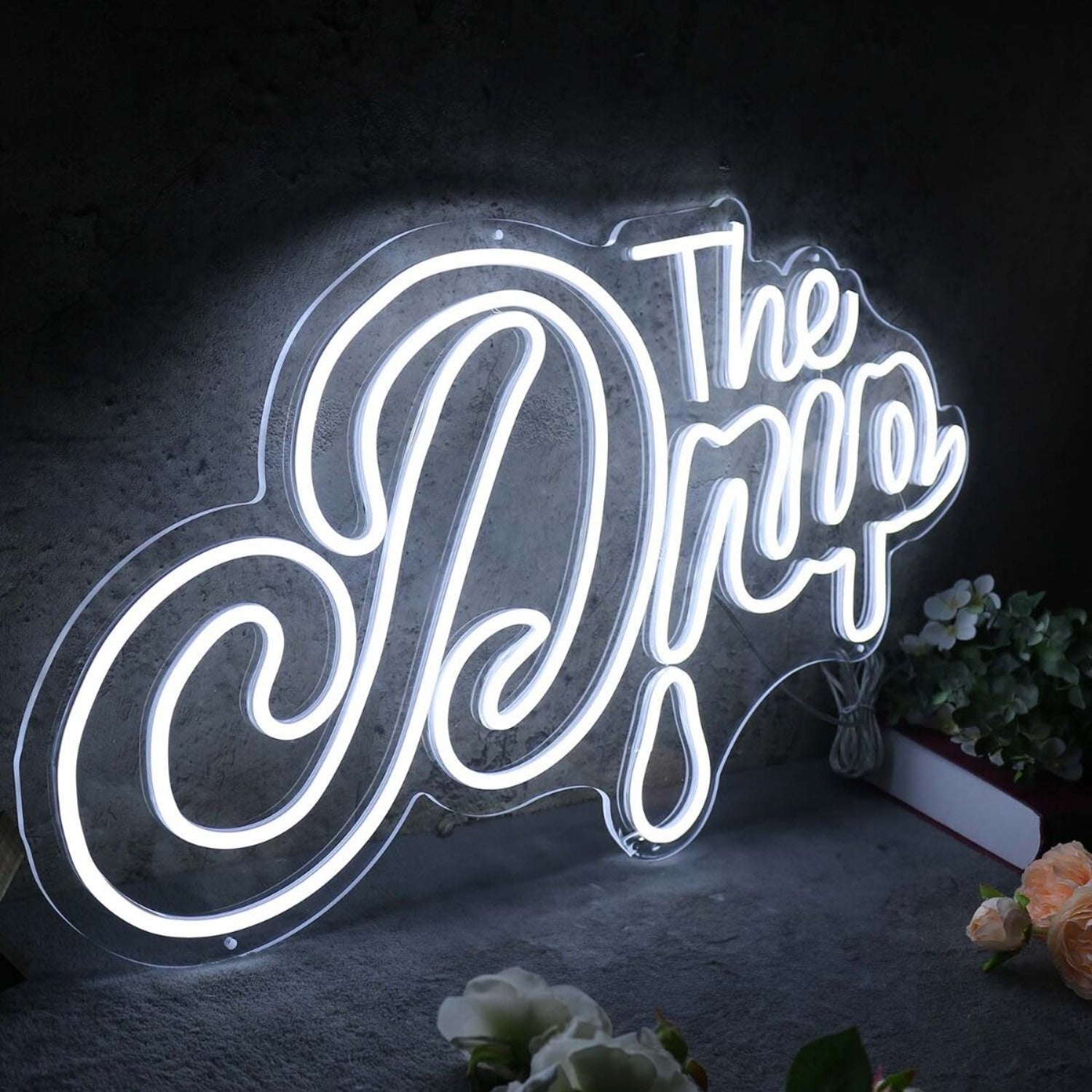 The Drip White Custom Led Neon Sign For Fun And Stylish Spaces - Shineneon