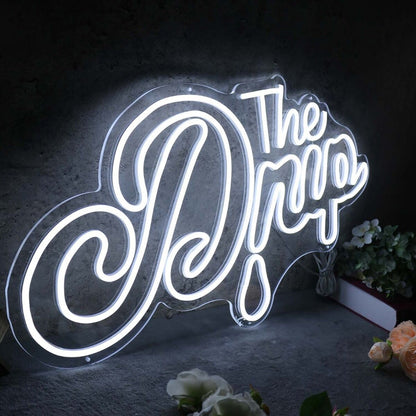 The Drip White Custom Led Neon Sign For Fun And Stylish Spaces - Shineneon
