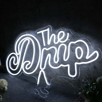 The Drip White Custom Led Neon Sign For Fun And Stylish Spaces - Shineneon