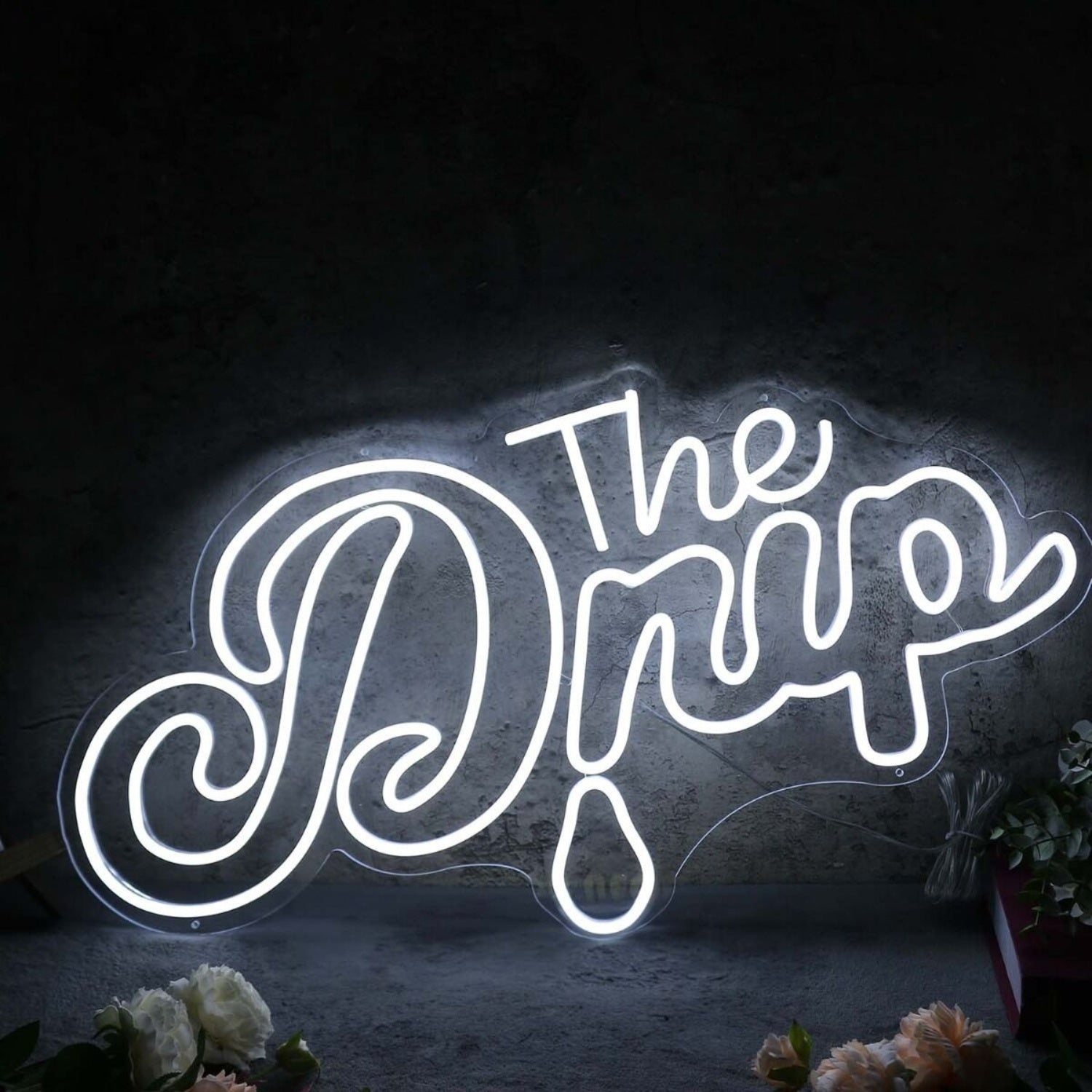 The Drip White Custom Led Neon Sign For Fun And Stylish Spaces - Shineneon