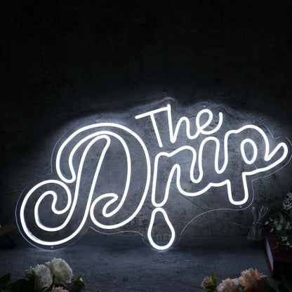 The Drip White Custom Led Neon Sign For Fun And Stylish Spaces - Shineneon