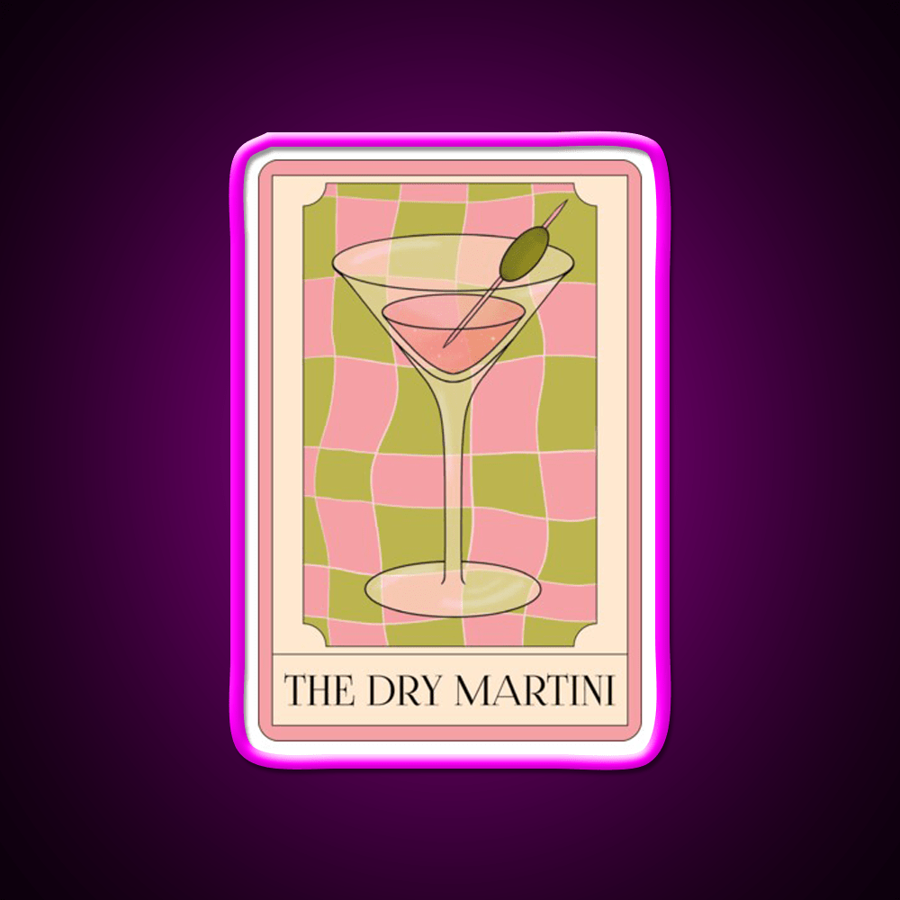 The Dry Martini Cocktail Bar Decor Led Neon Sign Rgb Color - Shineneon