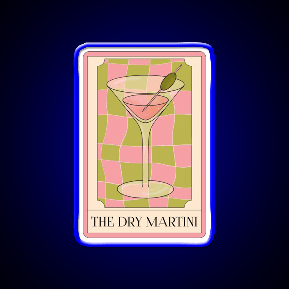 The Dry Martini Cocktail Bar Decor Led Neon Sign Rgb Color - Shineneon