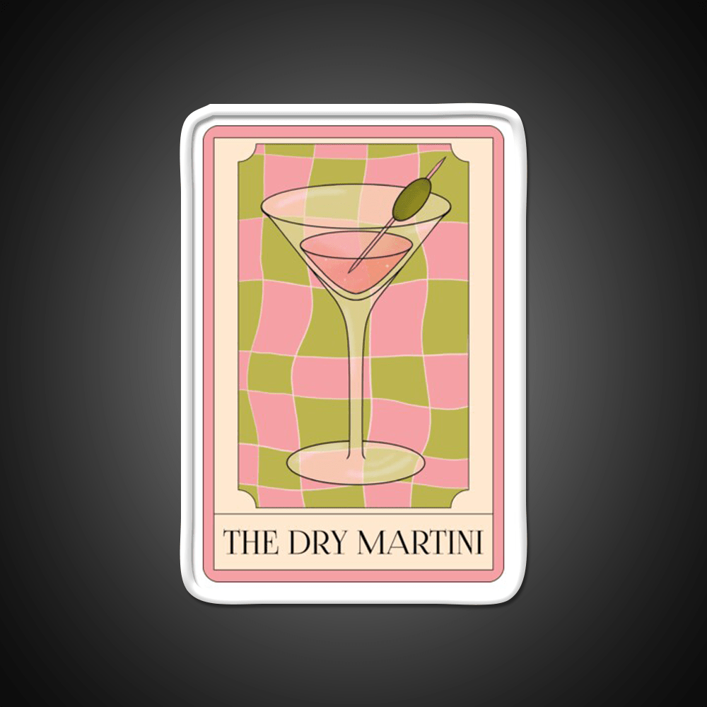 The Dry Martini Cocktail Bar Decor Led Neon Sign Rgb Color - Shineneon