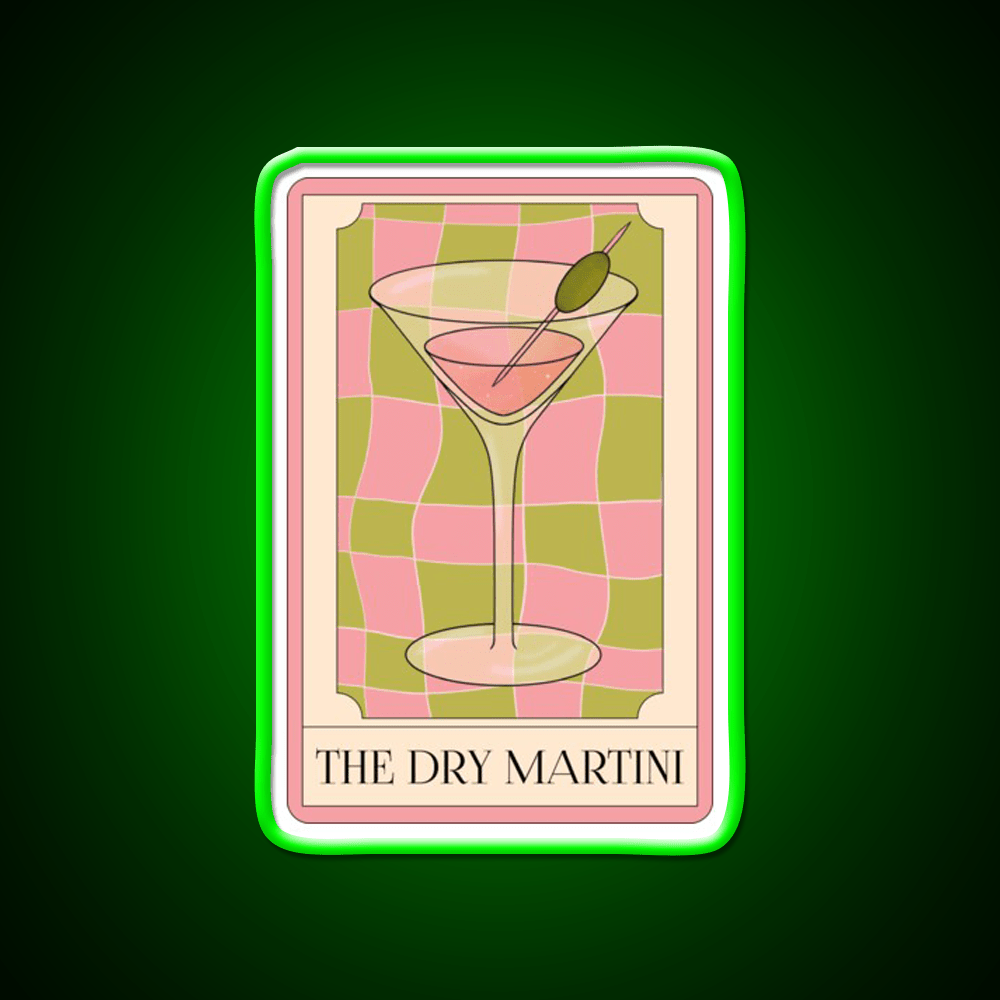 The Dry Martini Cocktail Bar Decor Led Neon Sign Rgb Color - Shineneon