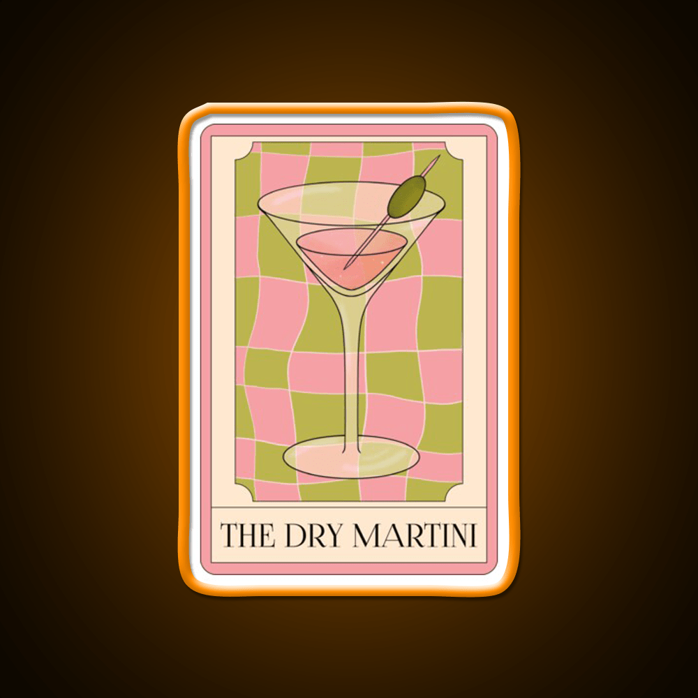 The Dry Martini Cocktail Bar Decor Led Neon Sign Rgb Color - Shineneon