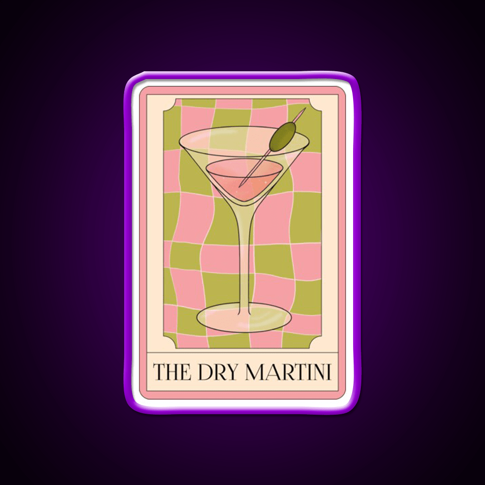 The Dry Martini Cocktail Bar Decor Led Neon Sign Rgb Color - Shineneon