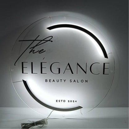 The Elegance Acrylic Business Logo Sign - Shineneon