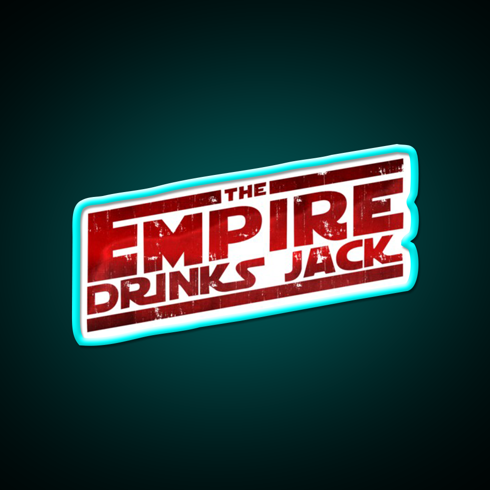 The Empire Drinks Jack Cocktail Bar Decor Led Neon Sign Rgb Color - Size and dimension reference