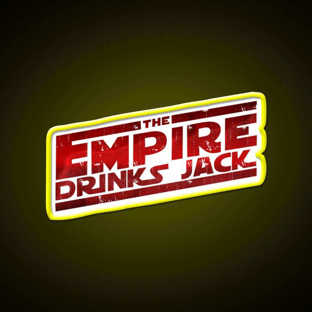 The Empire Drinks Jack Cocktail Bar Decor Led Neon Sign Rgb Color - Custom LED neon sign front view