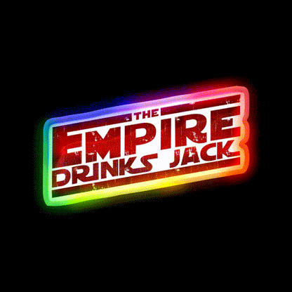 The Empire Drinks Jack Whiskey Drink Bar Led Neon Sign Rgb Color - LED neon sign close-up detail