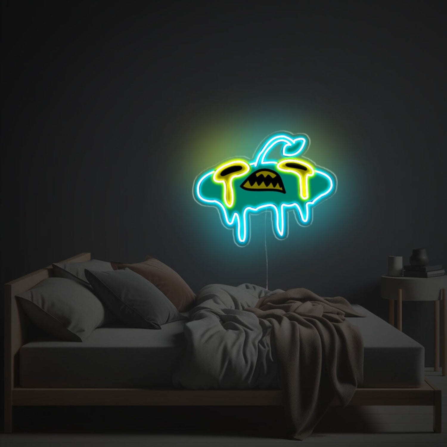 The Enchanting Little Crying Blue Monster Led Neon Acrylic Artwork | Shineneon