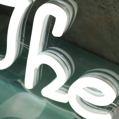 The Engine Shop White Led Neon Sign - Shineneon