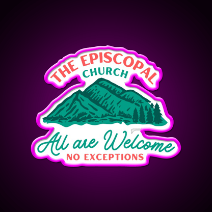 The Episcopal Church All Are Welcome Welcome Led Neon Sign Open Sign Rgb Color - Shineneon