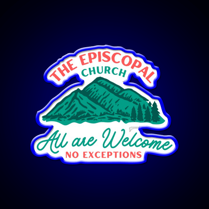 The Episcopal Church All Are Welcome Welcome Led Neon Sign Open Sign Rgb Color - Shineneon