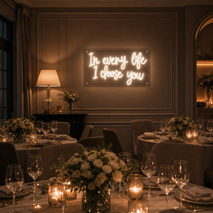 The Every Life I Choose You LED Neon Sign Garage Man Cave Neon Sign size image
