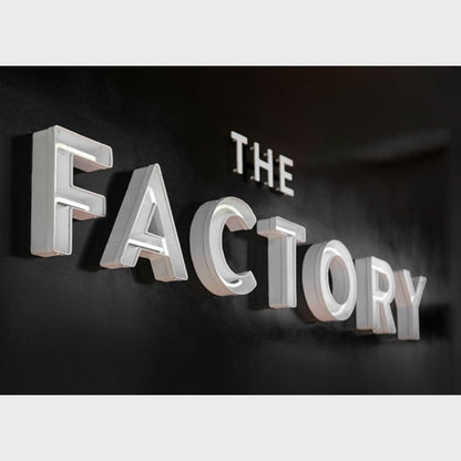 The Factory 3D Backlit Channel Letters Led Light Sign - Shineneon