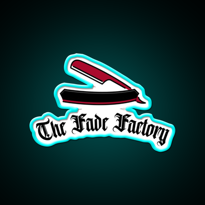 The Fade Factory Barber Shop Haircut Led Neon Sign - Size and dimension reference