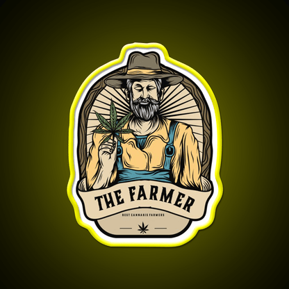 The Farmer Hemp Inspired Green Leaf Led Neon Sign Rgb Color - Shineneon