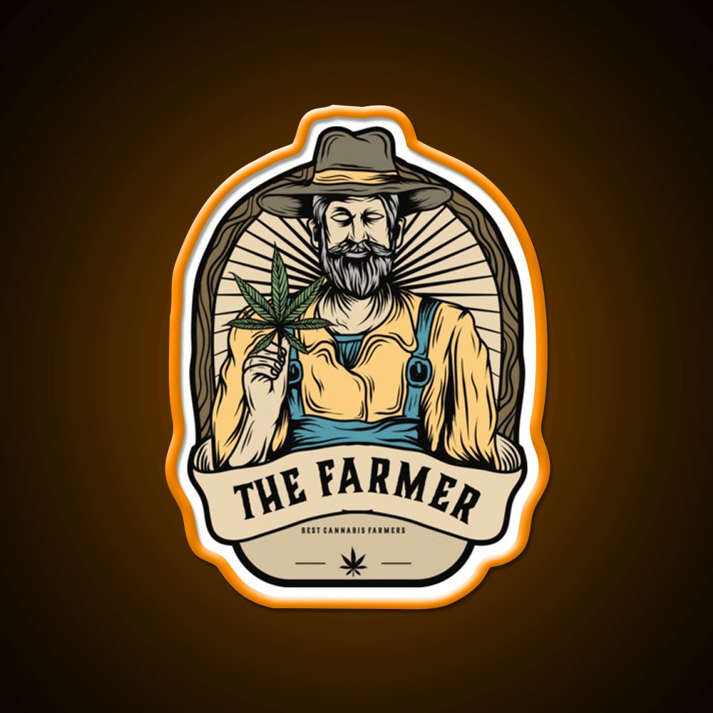 The Farmer Hemp Inspired Green Leaf Led Neon Sign Rgb Color - Shineneon
