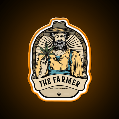 The Farmer Hemp Inspired Green Leaf Led Neon Sign Rgb Color - Shineneon