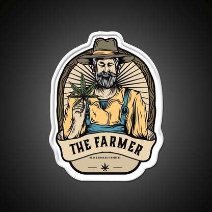 The Farmer Hemp Inspired Green Leaf Led Neon Sign Rgb Color - Shineneon
