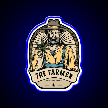 The Farmer Hemp Inspired Green Leaf Led Neon Sign Rgb Color - Shineneon