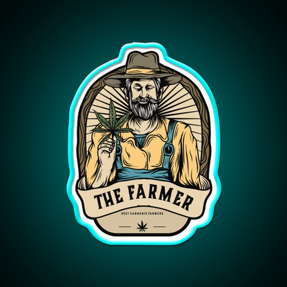 The Farmer Hemp Inspired Green Leaf Led Neon Sign Rgb Color - Shineneon