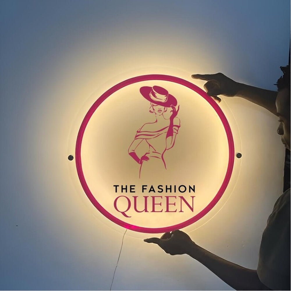The Fashion Queen Acrylic Business Logo Sign - Shineneon