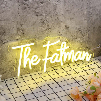 The Fatman Yellow Led Neon Sign - Shineneon