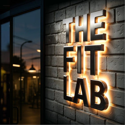 The Fit Lab 3D Backlit Channel Letters Led Light Sign - Shineneon