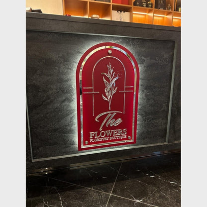 The Flowers Boutiqub Acrylic Business Logo Sign - Shineneon