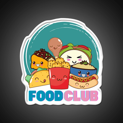 The Food Club Fast Food Led Neon Sign For Burger Place Rgb Color - Shineneon