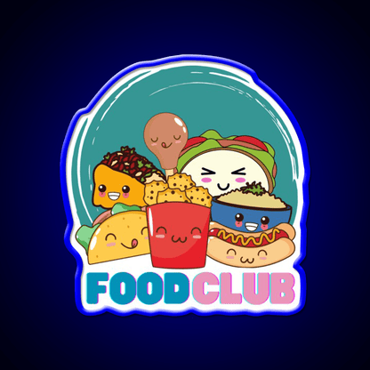 The Food Club Fast Food Led Neon Sign For Burger Place Rgb Color - Shineneon