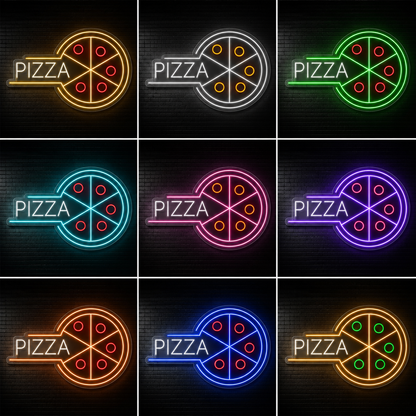 The For Pizza LED Neon Sign - 05 Color Grid