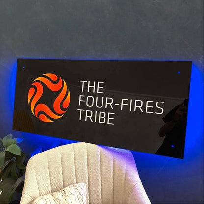 The Four Fires Tribe Acrylic Business Logo Sign - Shineneon