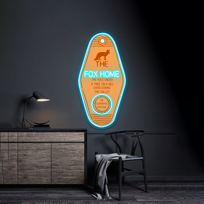 The Fox Home Hotel Key Artwork Neon Signs For Sale